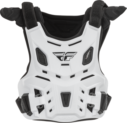 Fly Racing Youth Revel Roost Guard Race White - Impact Protection with BioFoam Chassis and CE Certification