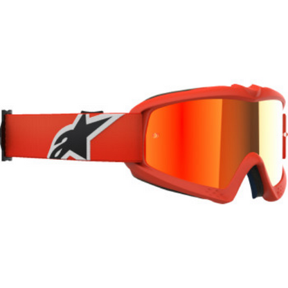 Alpinestars Vision Youth Goggles Corp Orange w Red Mirror Lens