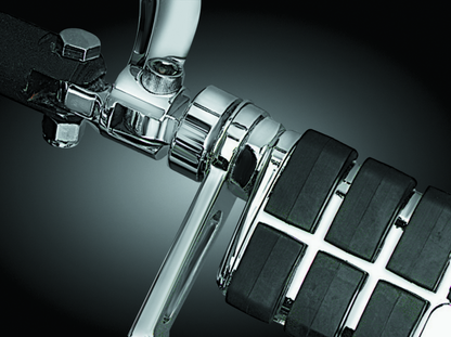 Kuryakyn 1-1/4 Inch Stirrup Heel Rest Extenders Chrome for Harley-Davidson