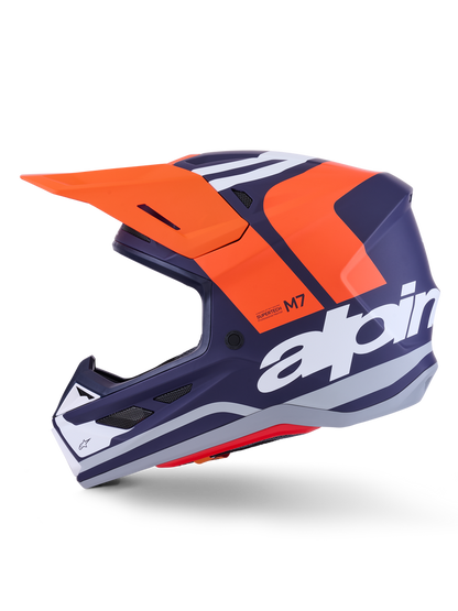 ALPINESTARS SM7 CORE HELMET RED GLOSSY OR ORANGE/BLUE