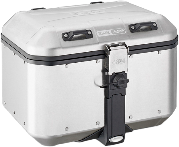 GIVI Dolomiti Monokey Top Case 46L Silver - Durable Motorcycle Luggage with Security Lock