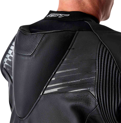 RST Tractech Evo D3o Leather Jacket White/Black - Small