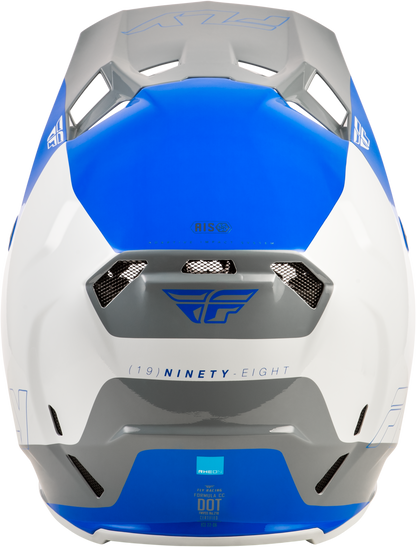 FLY RACING YOUTH FORMULA CC GLIDE HELMET BLUE/LIGHT GREY/GREY YL'YL