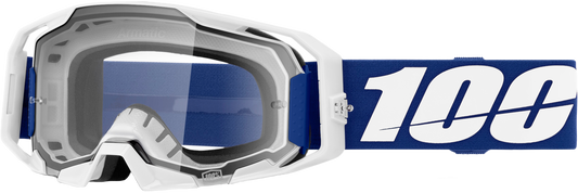 100-Percent Armatic Goggle with Blue Clear Lens – MX Racing Goggles with Quick-Release System