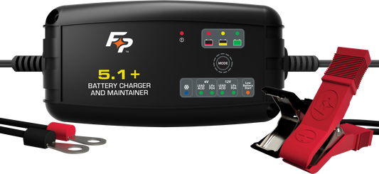 FIRE POWER Battery Charger 6V/12V 5.1A - Fully Automatic Lead-Acid and Lithium Battery Charger
