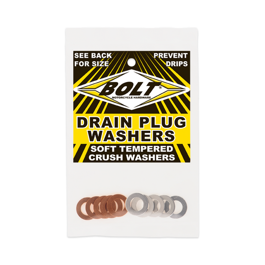 BOLT Crush Washers 10x18mm Assortment - 10 Pack with Copper & Aluminum Washers