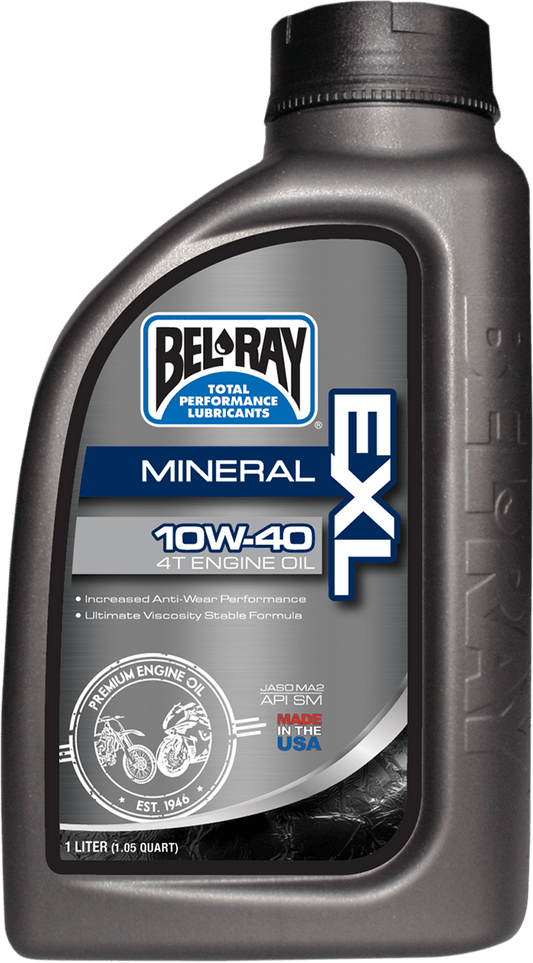 BEL-RAY EXL 4T Mineral Oil 10W-40 - 1 Quart by BEL-RAY Part 99090-B1LW - Kelly Motorsports