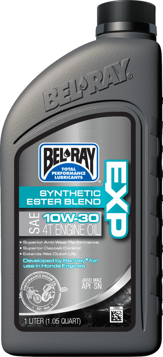 BEL-RAY EXP Synthetic Blend 4T Oil 10W-30 - 1 Liter - Part 300894150160 - Kelly Motorsports