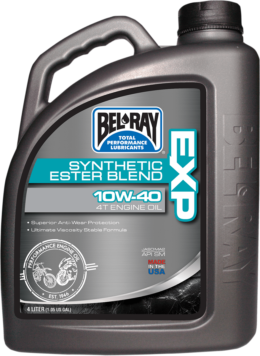 BEL-RAY EXP Synthetic Blend 4T Oil 10W-40 - 4L (Part Number 99120-B4LW) - Kelly Motorsports