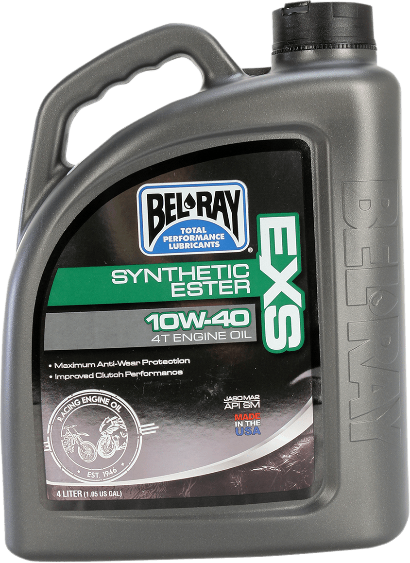 BEL-RAY EXS Synthetic 4T Oil 10W-40 - 4L by BEL-RAY, Part Number 99161-B4LW - Kelly Motorsports