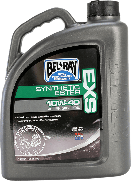 BEL-RAY EXS Synthetic 4T Oil 10W-40 - 4L by BEL-RAY, Part Number 99161-B4LW - Kelly Motorsports