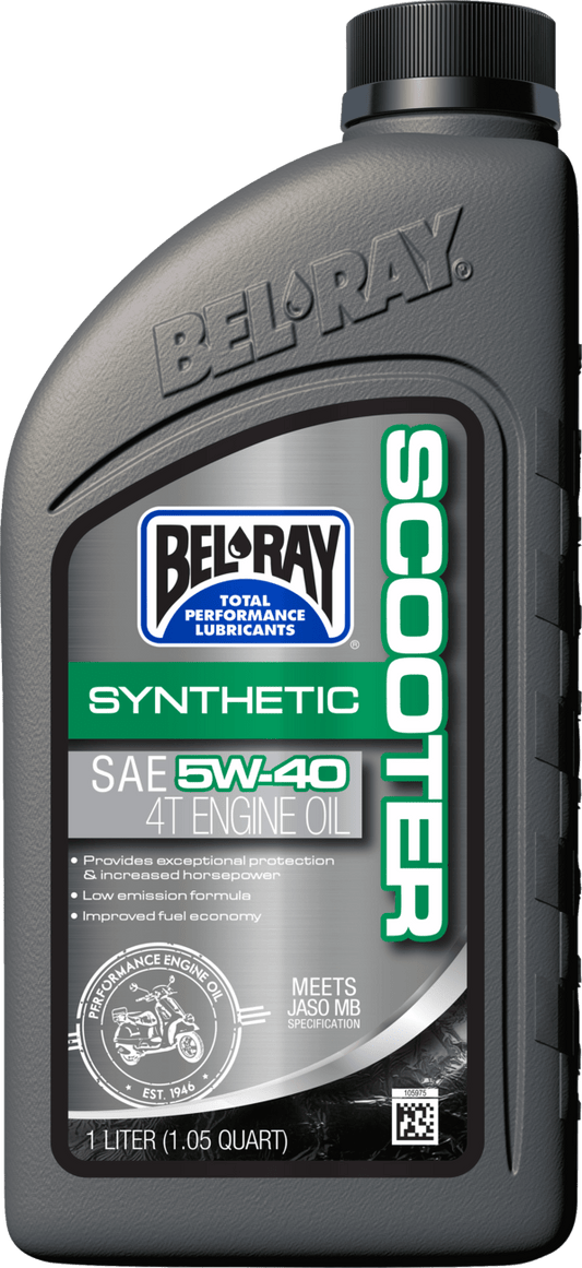 BEL-RAY Full Synthetic Scooter Oil 5W40 - 1 Quart - Part #303063150160 - Kelly Motorsports