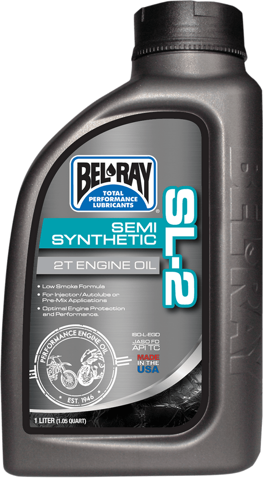 BEL-RAY SL-2 Semi-Synthetic 2T Oil - 1 Quart (Part #99460-B1LW) - Kelly Motorsports