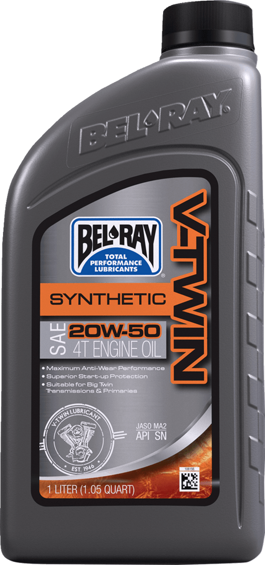 BEL-RAY V-Twin Synthetic Oil 20W-50 - 1 Quart (Part #303133150160) - Kelly Motorsports