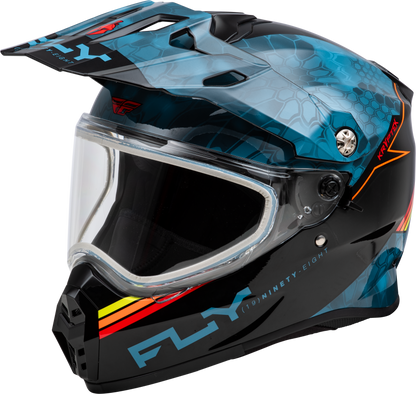 Fly Racing Trekker CW Conceal Helmet Dual Shield Slate/Black/Red