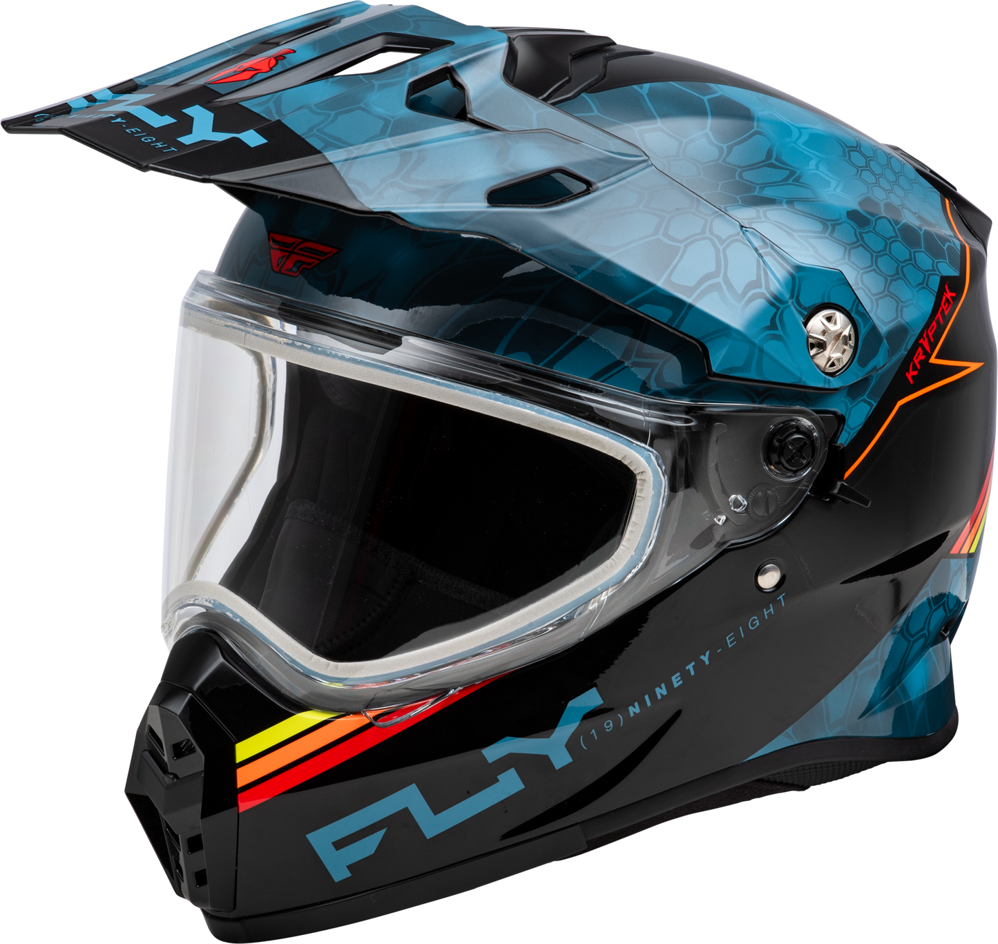 Fly Racing Trekker CW Conceal Helmet with Dual Shield in Slate/Black/Red, Small