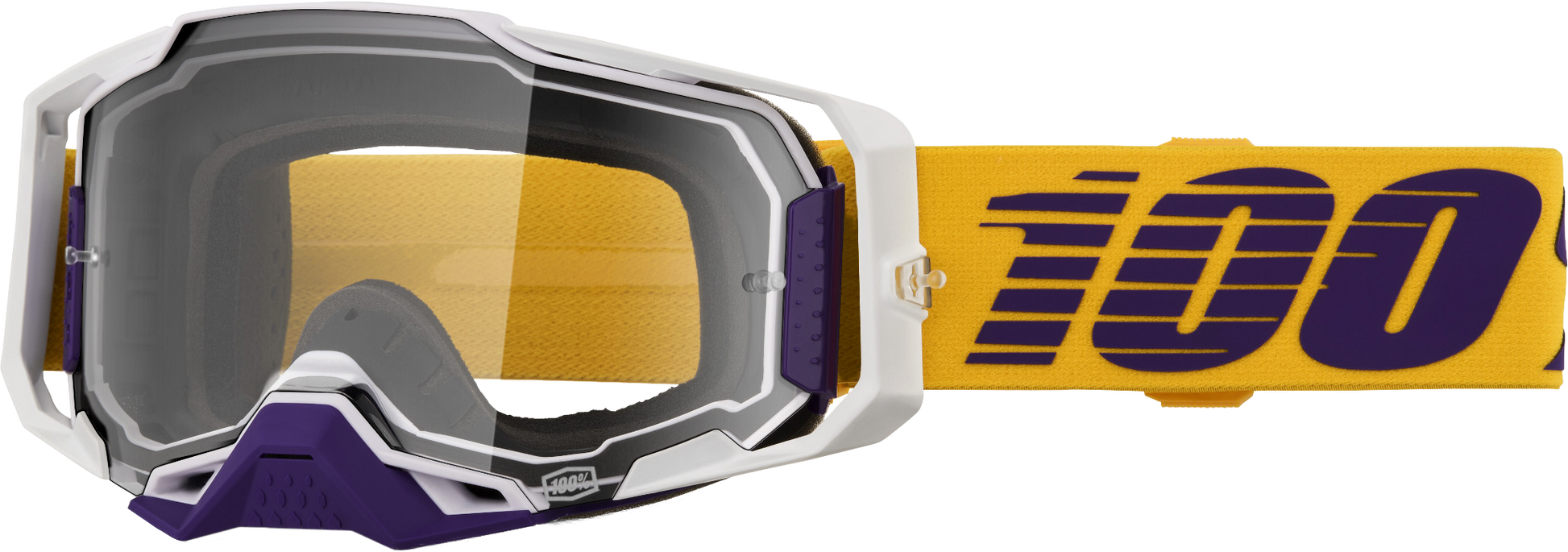 100-Percent Armega Goggle with Difenbak Clear Lens - Impact-Resistant Eyewear for Motocross