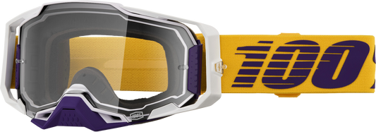 100-Percent Armega Goggle with Difenbak Clear Lens - Impact-Resistant Eyewear for Motocross