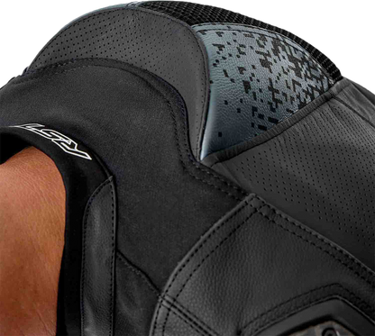 RST Ps Supersport K D3O Leather Motorcycle Jacket – Grey/Black, Size Small