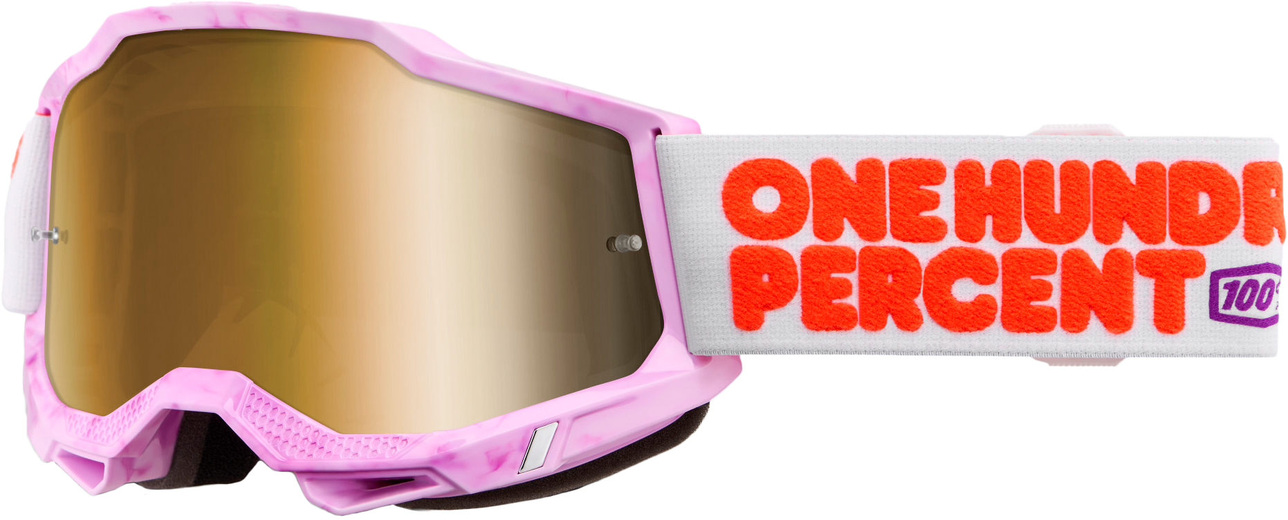 100-Percent Accuri 2 Goggle with Hundreds Mirror True Gold Lens - Enhanced Visibility and Comfort for Motocross and Off-Road Racing