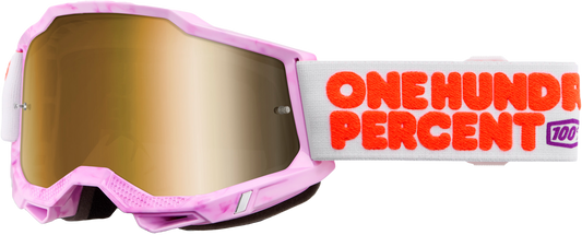 100-Percent Accuri 2 Goggle with Hundreds Mirror True Gold Lens - Enhanced Visibility and Comfort for Motocross and Off-Road Racing