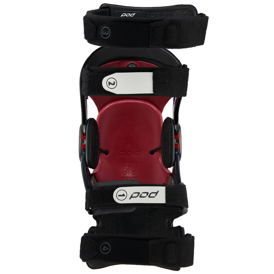 POD K8 3.0 Knee Brace Carbon Right Large - Lightweight Forged Carbon Frame with Adaptive Fit and Impact Protection