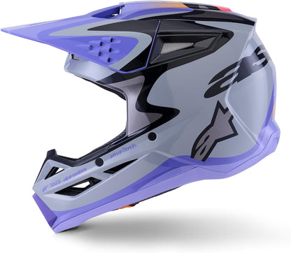 Alpinestars Jettson SM3 Helmet Adult/Youth Grey/Purple/Black Glossy