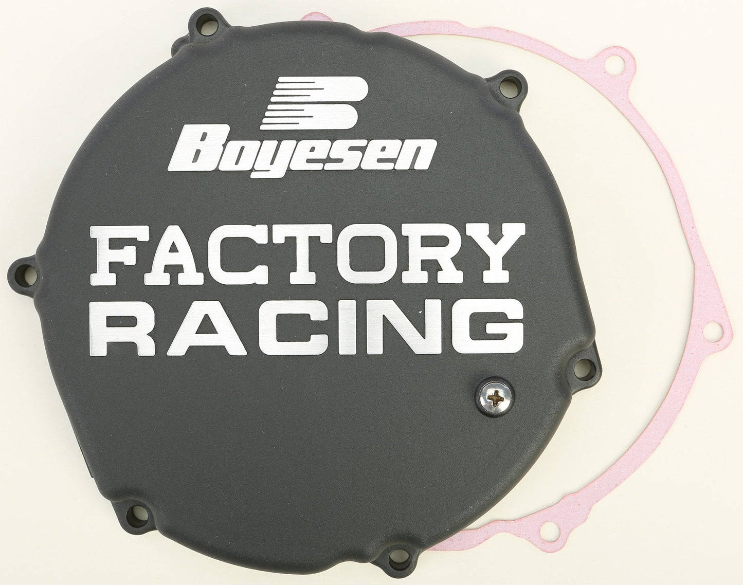 Boyesen Factory Racing Clutch Cover Black for Kawasaki KX250 (1993-2002) - Part No. CC-12B - Kelly Motorsports