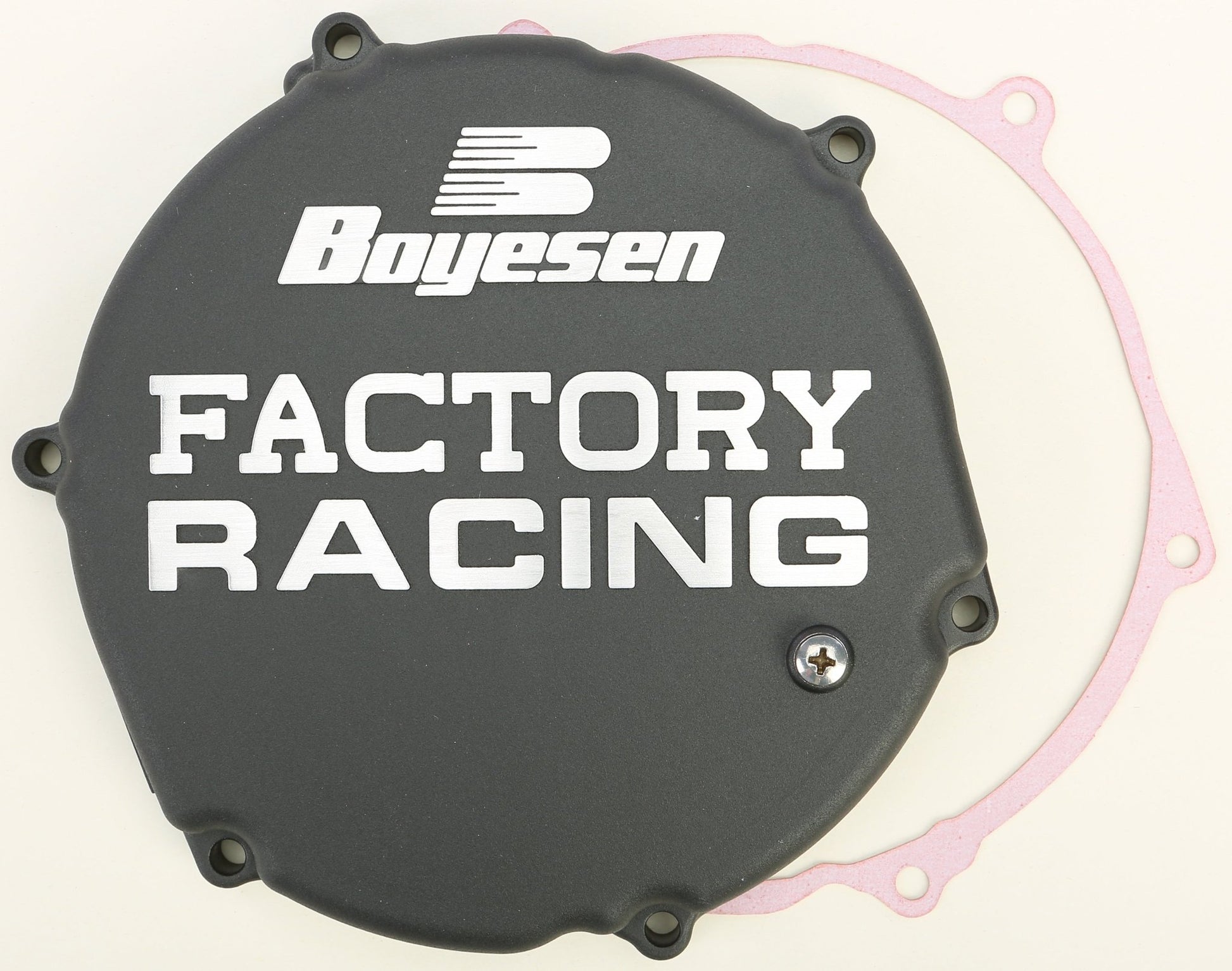 Boyesen Factory Racing Clutch Cover Black for Kawasaki KX250 (1993-2002) - Part No. CC-12B - Kelly Motorsports