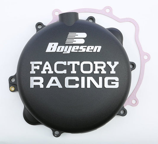 Boyesen Factory Racing Clutch Cover Black for KTM 250 SX/XC and 300 XC (Part No. CC-42B) - Kelly Motorsports