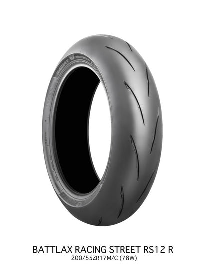 Bridgestone Battlax Racing Street RS12 Rear Tire - 180/55ZR17, 73W, Tubeless - Kelly Motorsports