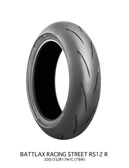 Bridgestone Battlax Racing Street RS12 Rear Tire - 180/55ZR17, 73W, Tubeless - Kelly Motorsports