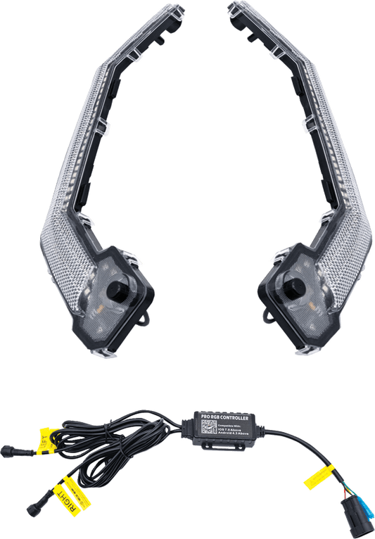 BRITE-LITES Fang Lights X3 (Part Number: BL-X3FG) – RGB Bluetooth Remote & Turn Signal Compatibility - Kelly Motorsports