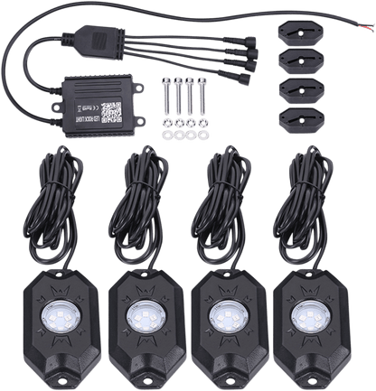 BRITE-LITES LED Rock Light Kit RGB with Bluetooth Model BL-RGBROCK4 - Kelly Motorsports