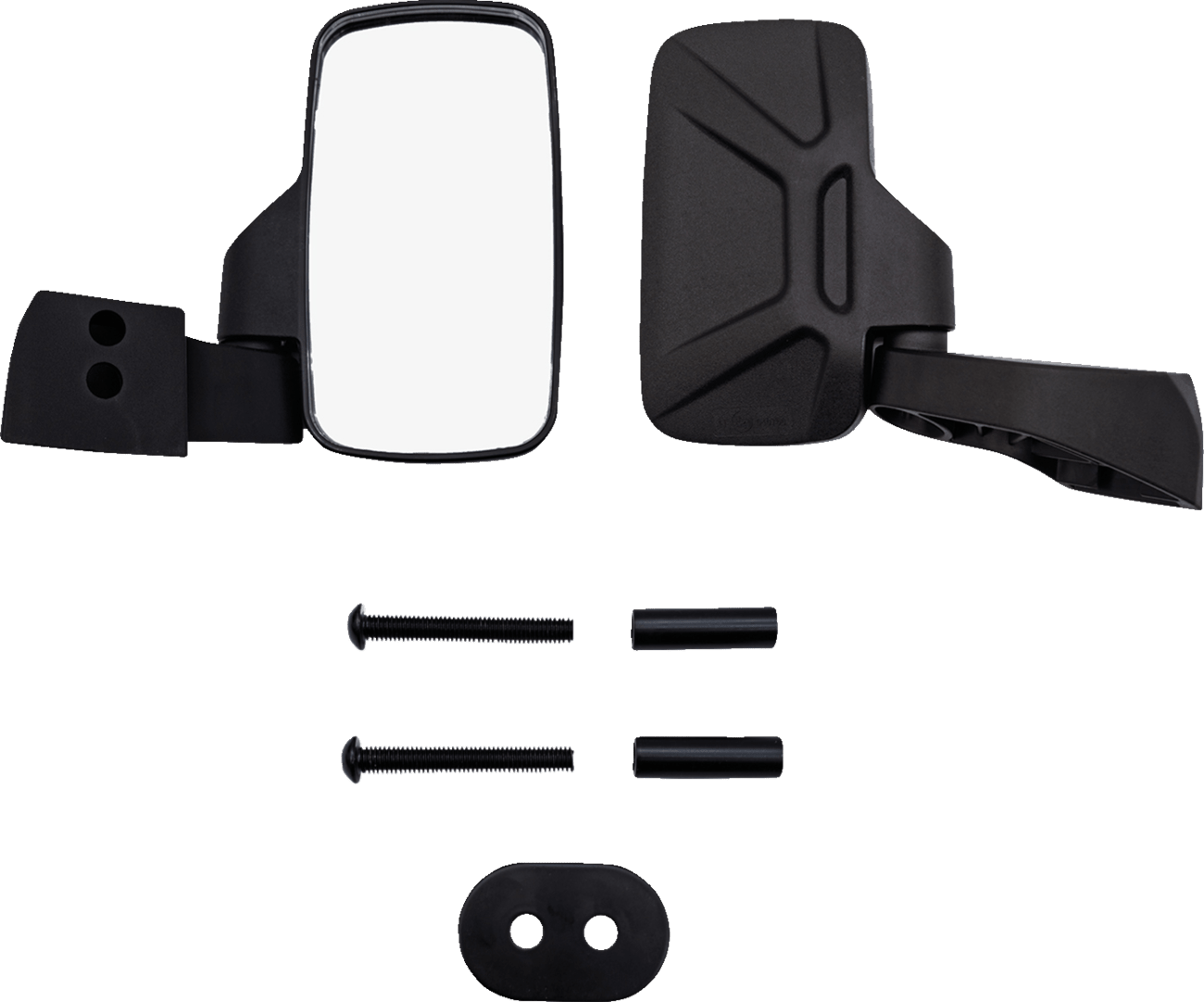 BRITE-LITES Side View Mirror Pair Wide View Universal Black - Kelly Motorsports