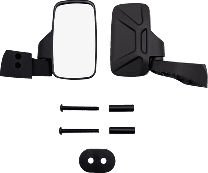 BRITE-LITES Side View Mirror Pair Wide View Universal Black - Kelly Motorsports