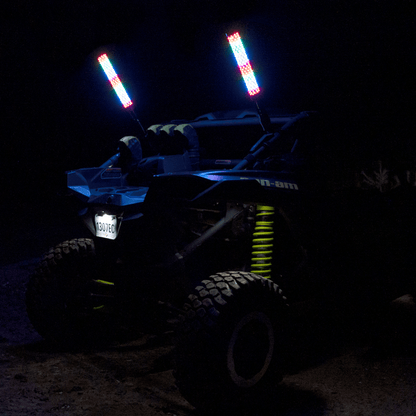BRITE-LITES Super Chunk 1' Whip Light Pair - Model BL-WPCKIT1 with Bluetooth Music Sync and Multiple Colors - Kelly Motorsports