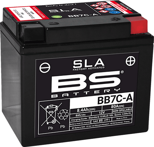 BS BATTERY BB7C-A (YB) 300843 Absorbed Glass Mat AGM Deep Cycle Battery - Kelly Motorsports