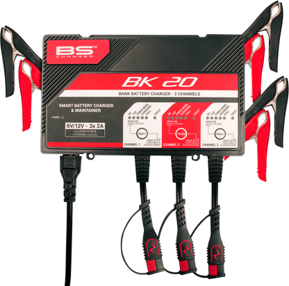 BS Battery BK20 700554 Battery Charger and Maintainer for 6V and 12V Lead Acid and Lithium Batteries - Kelly Motorsports