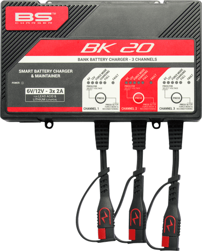 BS Battery BK20 700554 Battery Charger and Maintainer for 6V and 12V Lead Acid and Lithium Batteries - Kelly Motorsports