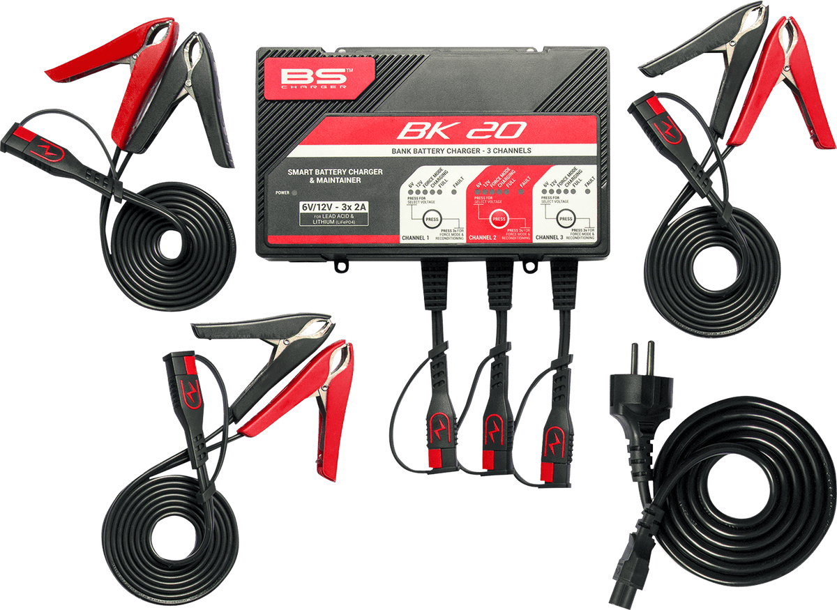 BS Battery BK20 700554 Battery Charger and Maintainer for 6V and 12V Lead Acid and Lithium Batteries - Kelly Motorsports