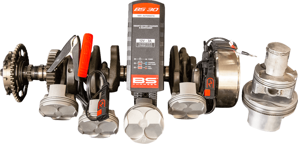 BS Battery BS 30 Battery Charger and Maintainer - 12V, 3A for Lead Acid and Lithium Batteries - Kelly Motorsports