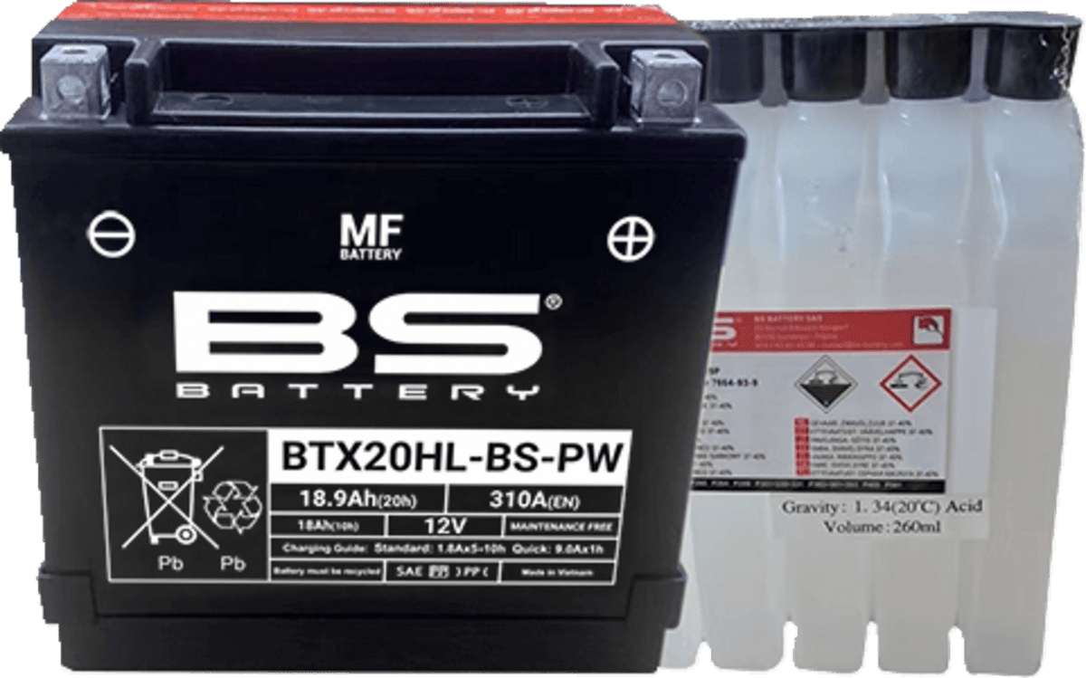 BS BATTERY BTX20HL-BS-PW (YTX) Maintenance-Free Marine Battery - Part No. 300821 - Kelly Motorsports