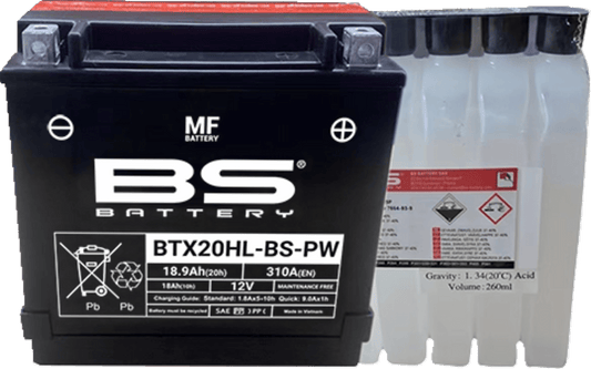 BS BATTERY BTX20HL-BS-PW (YTX) Maintenance-Free Marine Battery - Part No. 300821 - Kelly Motorsports