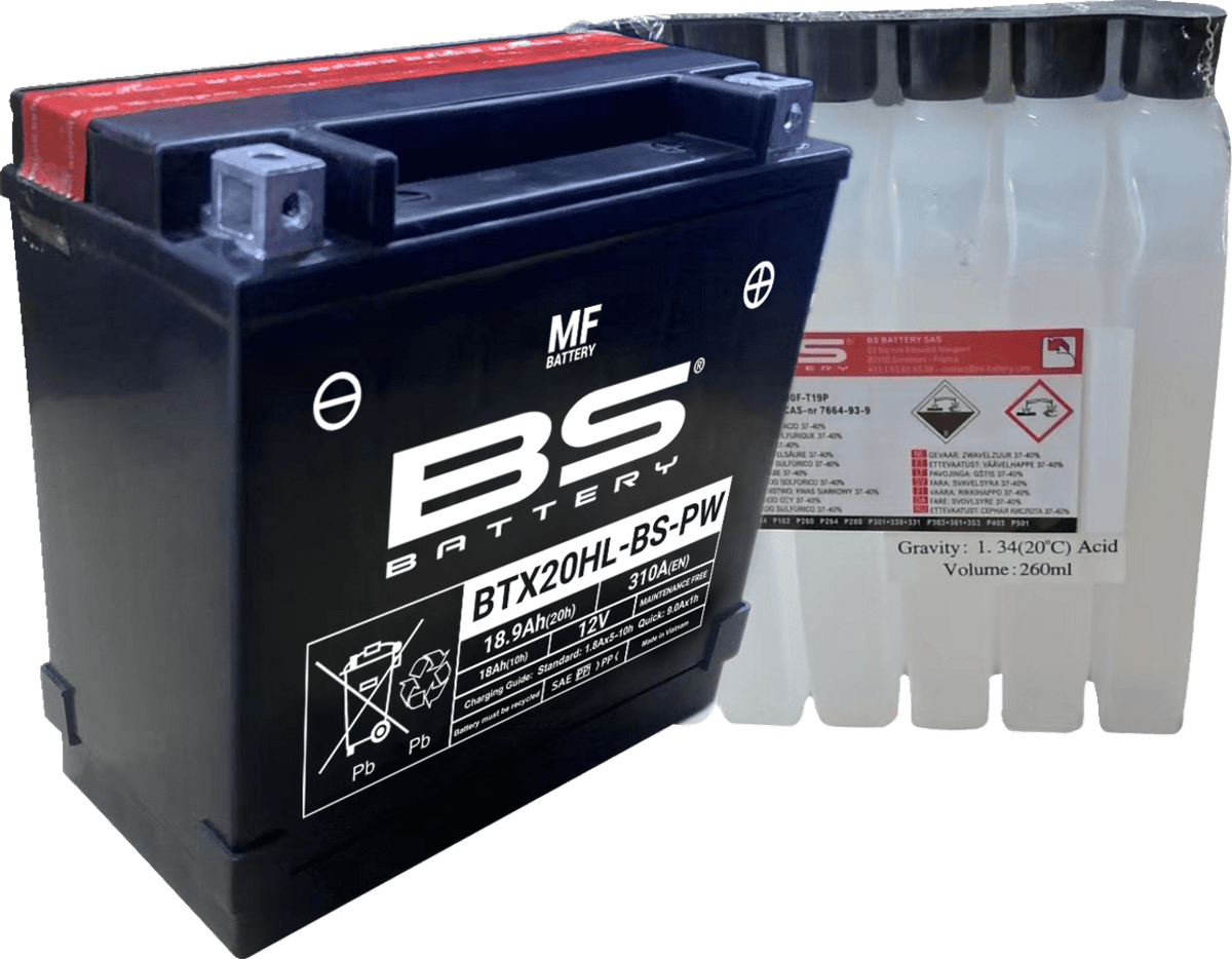 BS BATTERY BTX20HL-BS-PW (YTX) Maintenance-Free Marine Battery - Part No. 300821 - Kelly Motorsports