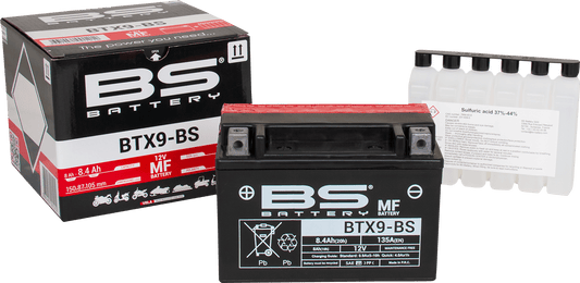 BS BATTERY BTX9-BS (YTX) 300621 Maintenance-Free Sealed Lead Acid Battery - Kelly Motorsports