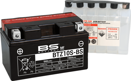 BS Battery BTZ10S-BS (YTZ) 300696 Maintenance-Free Sealed Lead Acid Battery - Kelly Motorsports