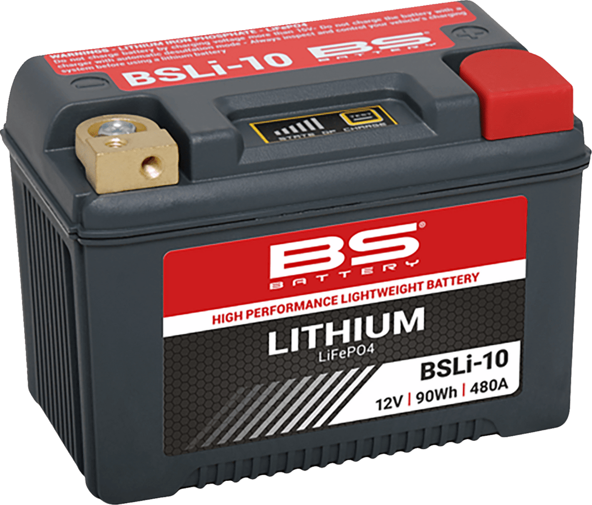 BS BATTERY Lithium Battery BSLi-10 Max (Part Number 360116) - 12.8V 3Ah Plug-and-Play Power Solution - Kelly Motorsports