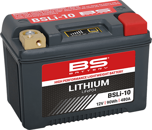 BS BATTERY Lithium Battery BSLi-10 Max (Part Number 360116) - 12.8V 3Ah Plug-and-Play Power Solution - Kelly Motorsports