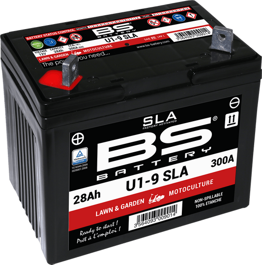 BS BATTERY U1-9 300901 Absorbed Glass Mat (AGM) Maintenance-Free Battery - Kelly Motorsports